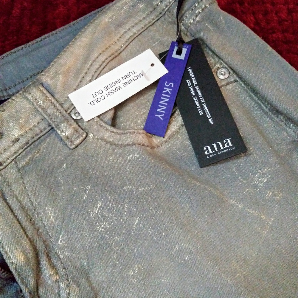 A.n.a jeans with gold metallic